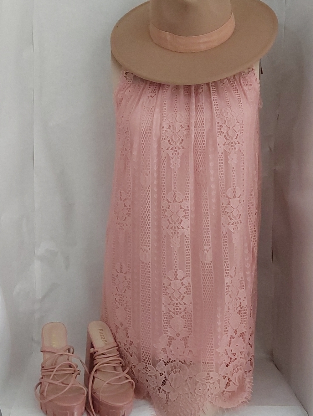 Chance or Fate Pink Lace Shift Dress